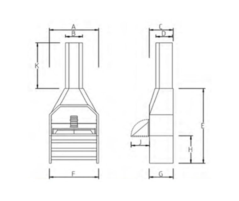 Home Fires Free Standing 800mm Economaster