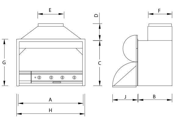Built In Super Deluxe 800 Gas braai