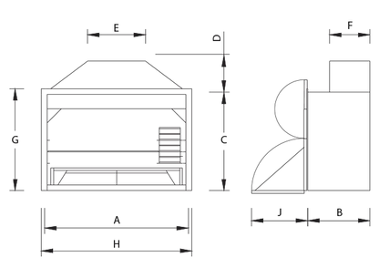 Home Fires Built-In Deluxe 800mm